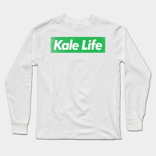 Kale Life / Vegan - Plant Based - Typography Design Long Sleeve T-Shirt